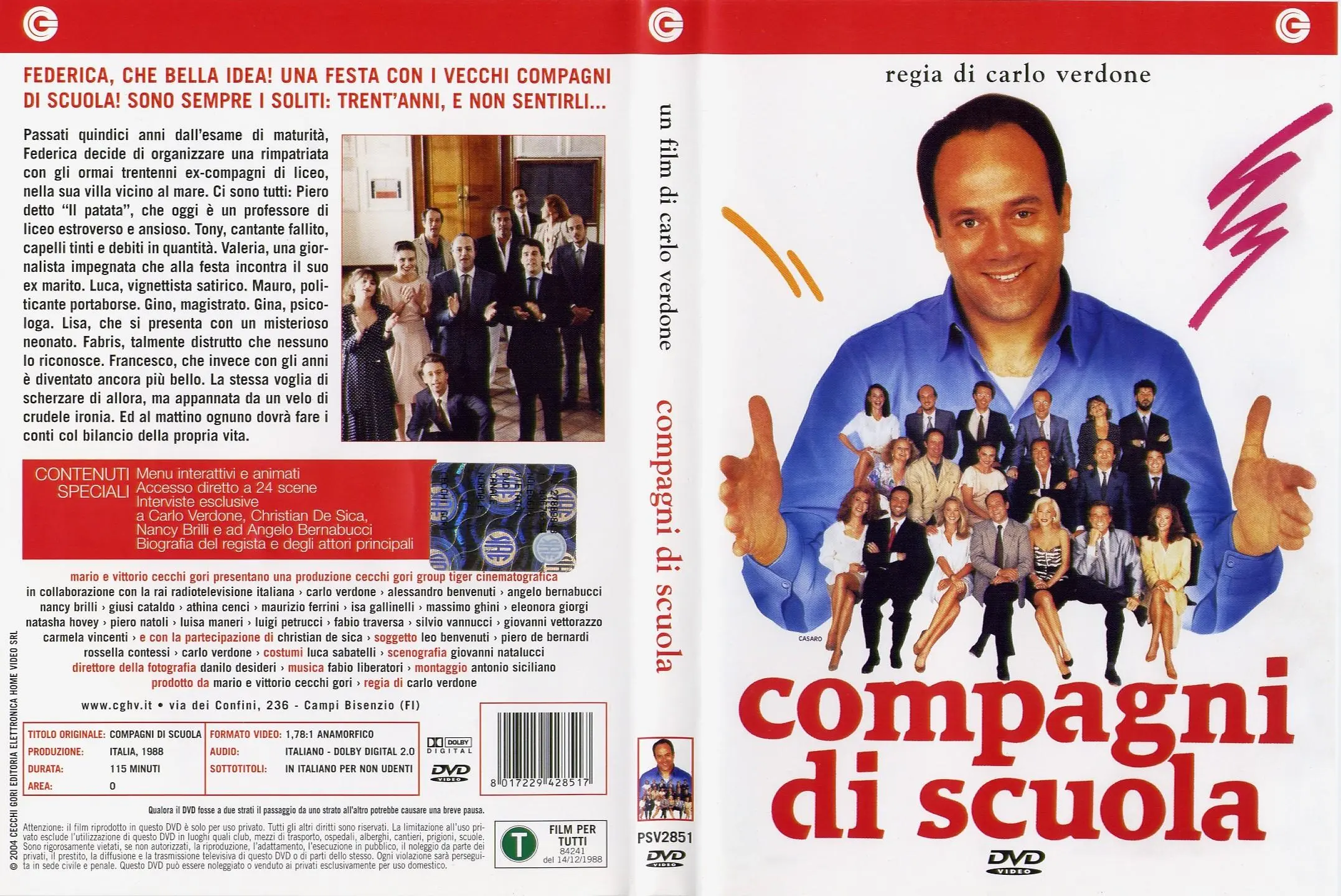 Copertina COMPAGNI DI SCUOLA-VERDONE/BENVENUTI/BRILLI