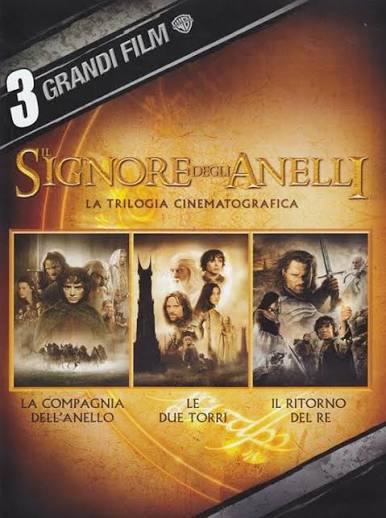 Copertina SIGNORE DEGLI ANELLI - TRILOGIA -COMPAGNIA DELL'ANELLO-LE DUE TORRI-IL RITORNO DEL RE