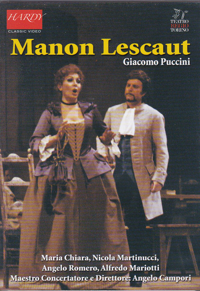 Copertina MANON LESCAUT-CHIARA/MARTINUCCI-REGIO TORINO 1985